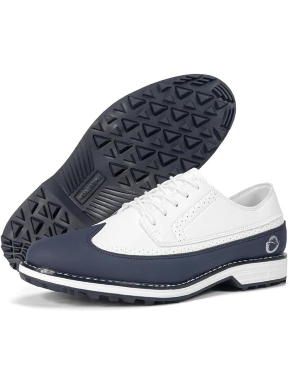 Men's Blue-1 Spikes Classic Golf Footwear Walking Sneakers Golfers Golf Shoes